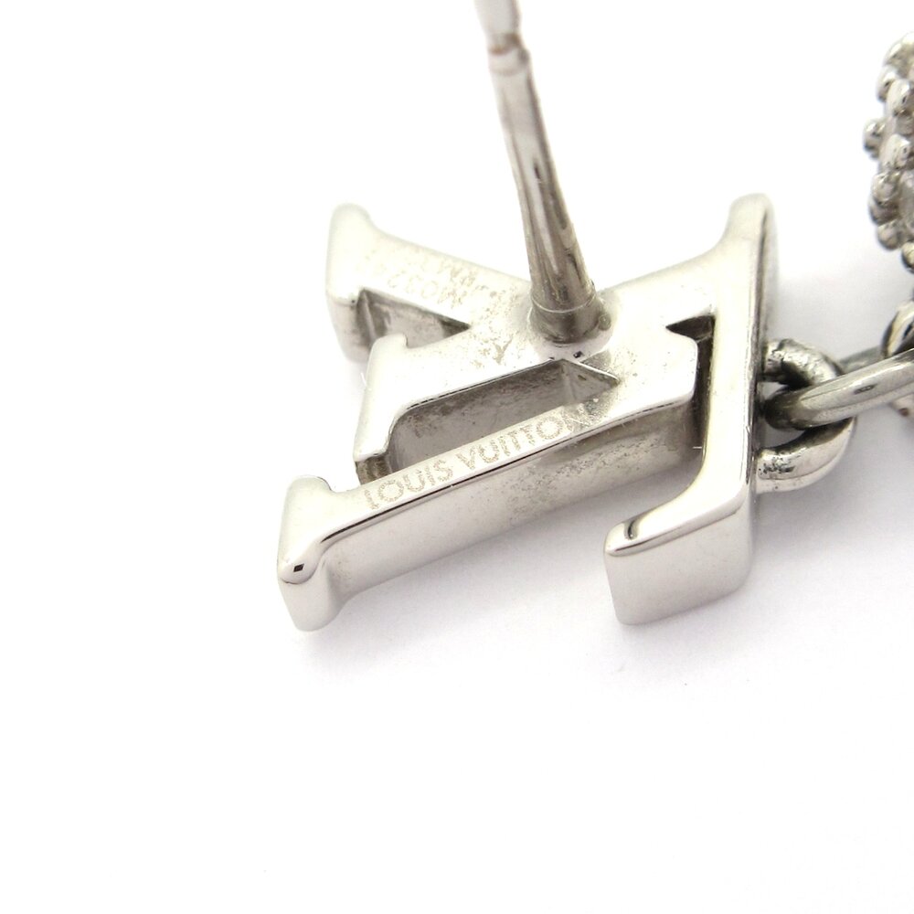 Louis Vuitton Earrings LV Iconic Louisa Strass Earrings M03242 Silver Clear - Picture 5 of 7